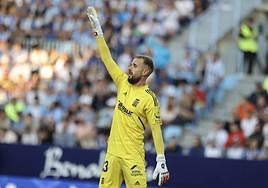 Aarón Escandell en el partido contra el Málaga esta temporada.