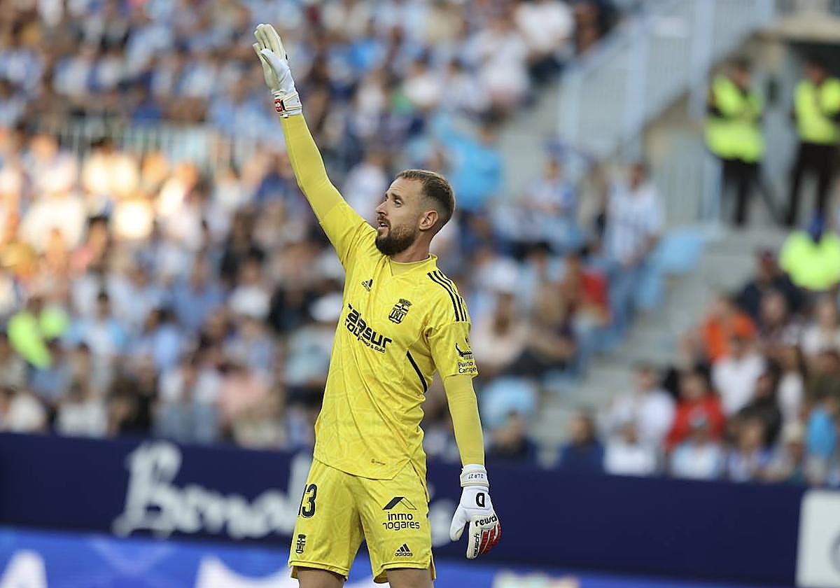 Aarón Escandell en el partido contra el Málaga esta temporada.