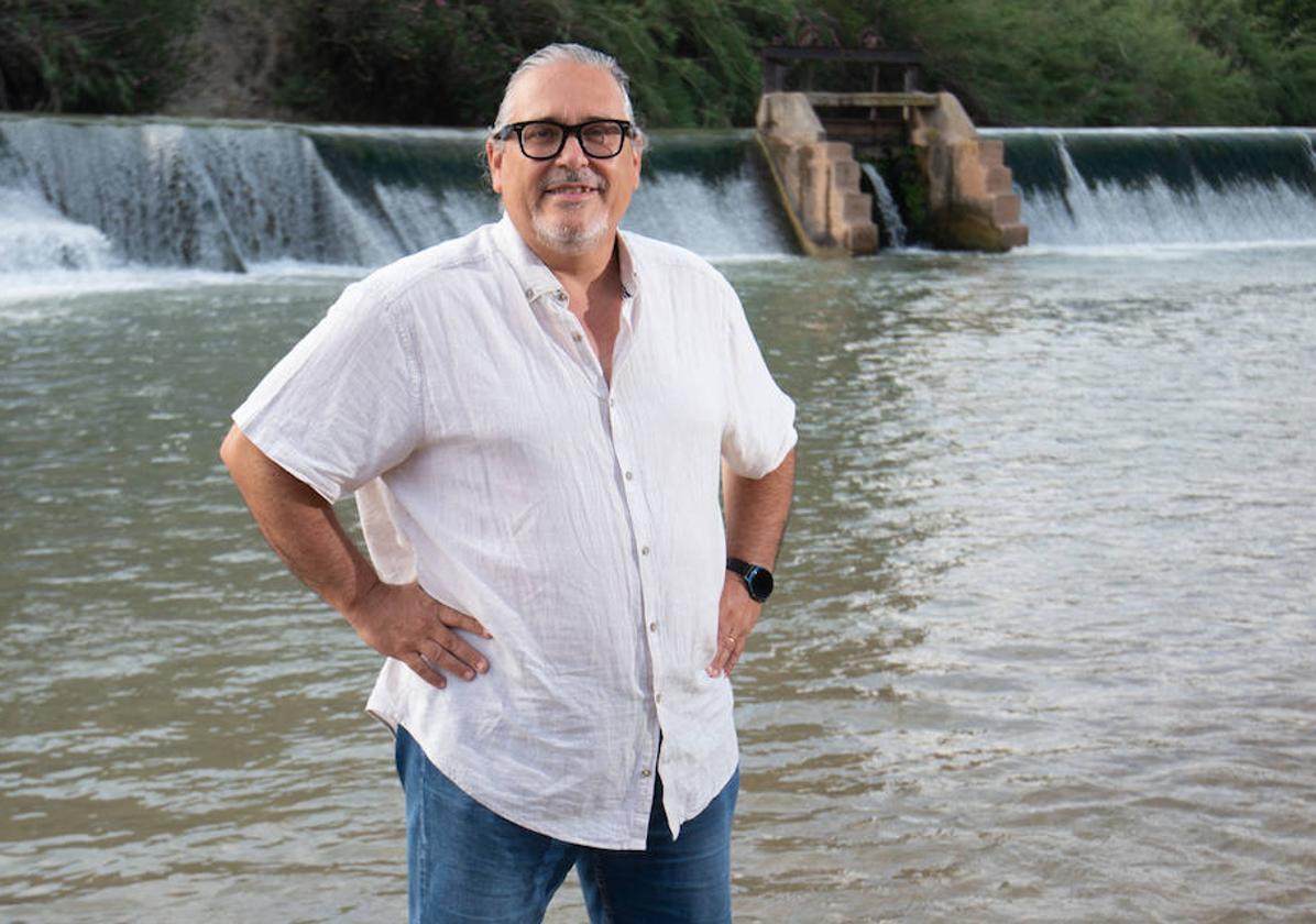 Juan Jesús Yelo, en el playa fluvial El Jarral de Abarán.