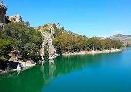 Zona del embalse de la Cierva en la que ha aparecido el cuerpo sin vida del joven.