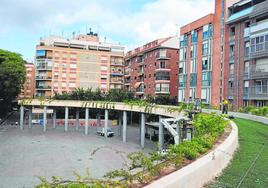 Cubierta vegetal de la plaza de la Universidad.