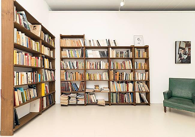 Parte de su biblioteca, con los libros que le acompañaron hasta su muerte.