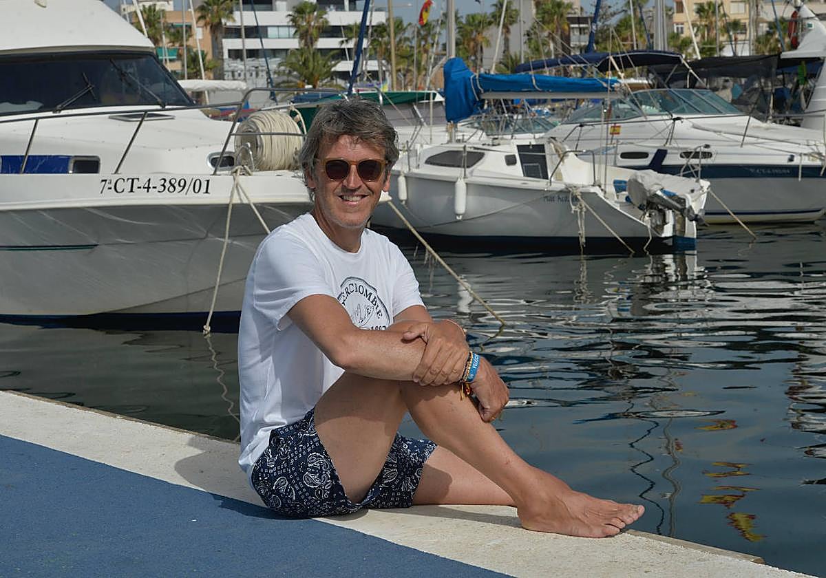 Luis Alberto Marín, en el puerto de Lo Pagán.