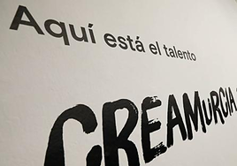 El logo de CreaMurcia en una de las entregas de premios la edición anterior, foto de archivo.