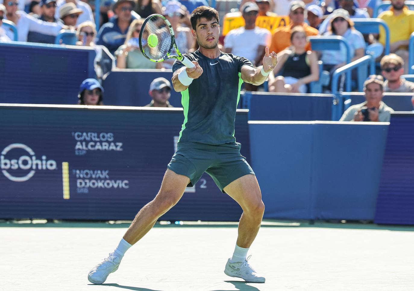 La final de Cincinnati entre Alcaraz y Djokovic, en imágenes