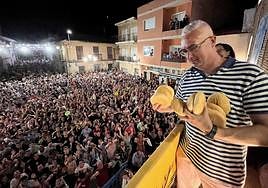 Lanzamientos de pitanzas, este martes, en Librilla.