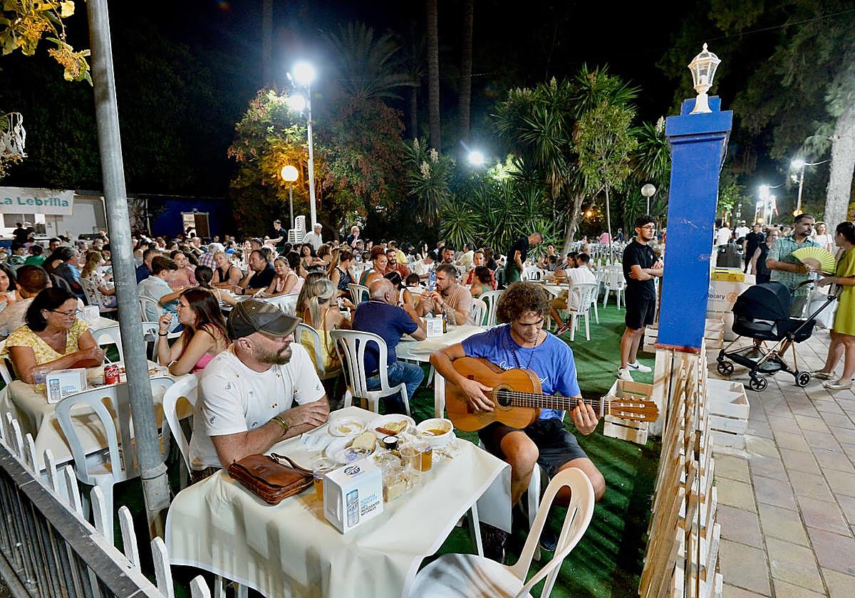 Uno de los huertos de la Feria de Murcia instalados en el Malecón, en 2022.