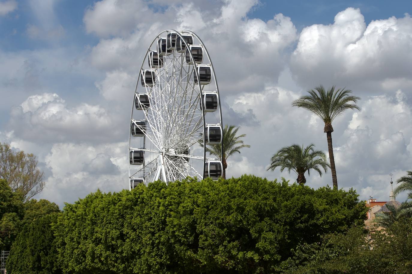 Las vistas desde la noria panorámica de la Feria de Murcia