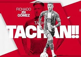 Imagen promocional del club para anunciar el fichaje.