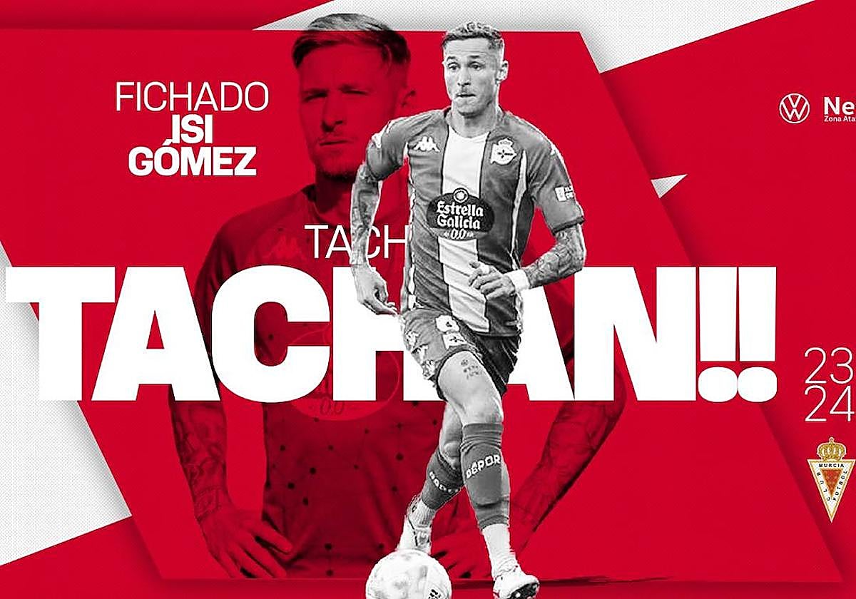 Imagen promocional del club para anunciar el fichaje.