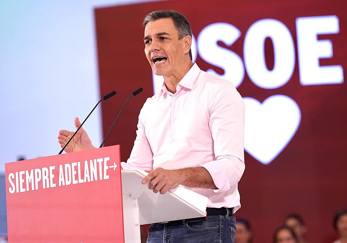 Pedro Sánchez, este sábado, en un acto público celebrado en Málaga.