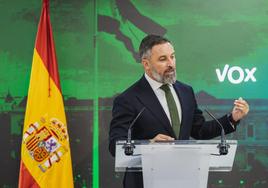 Abascal, en la rueda de prensa de este lunes, tras el Comité de Acción Política.