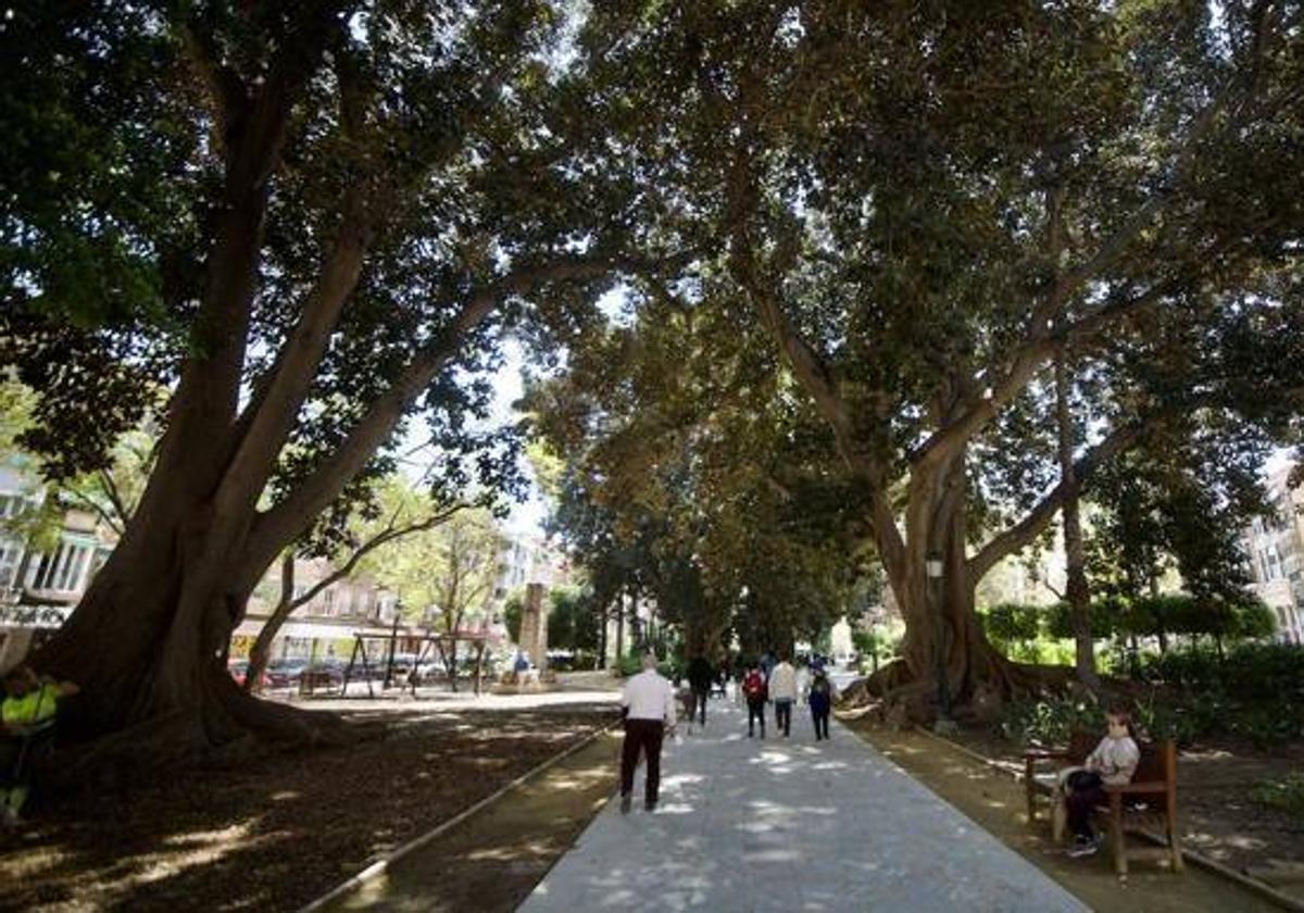 El jardín de Floridablanca, en Murcia, en una fotografía de archivo.