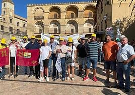 Agricultores murcianos, ayer, durante la manifestación en Córdoba.