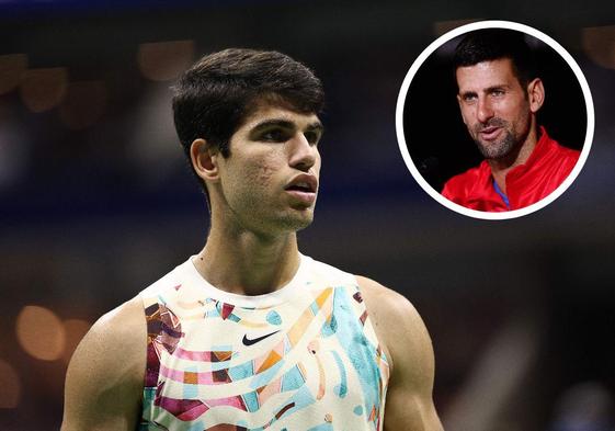 Carlos Alcaraz y Novak Djokovic.