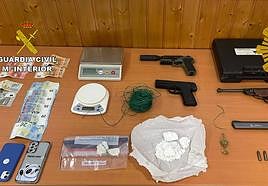 Elementos intervenidos durante el registro de la vivienda.