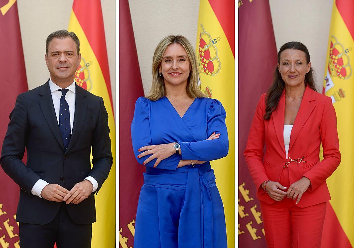 Marcos Ortuño, Conchita Ruiz y Carmen Conesa.