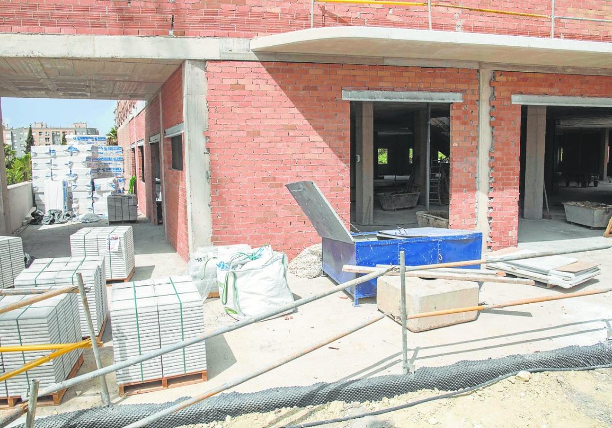 Obras de construcción del módulo de Pediatría del centro de salud de Barrio Peral.