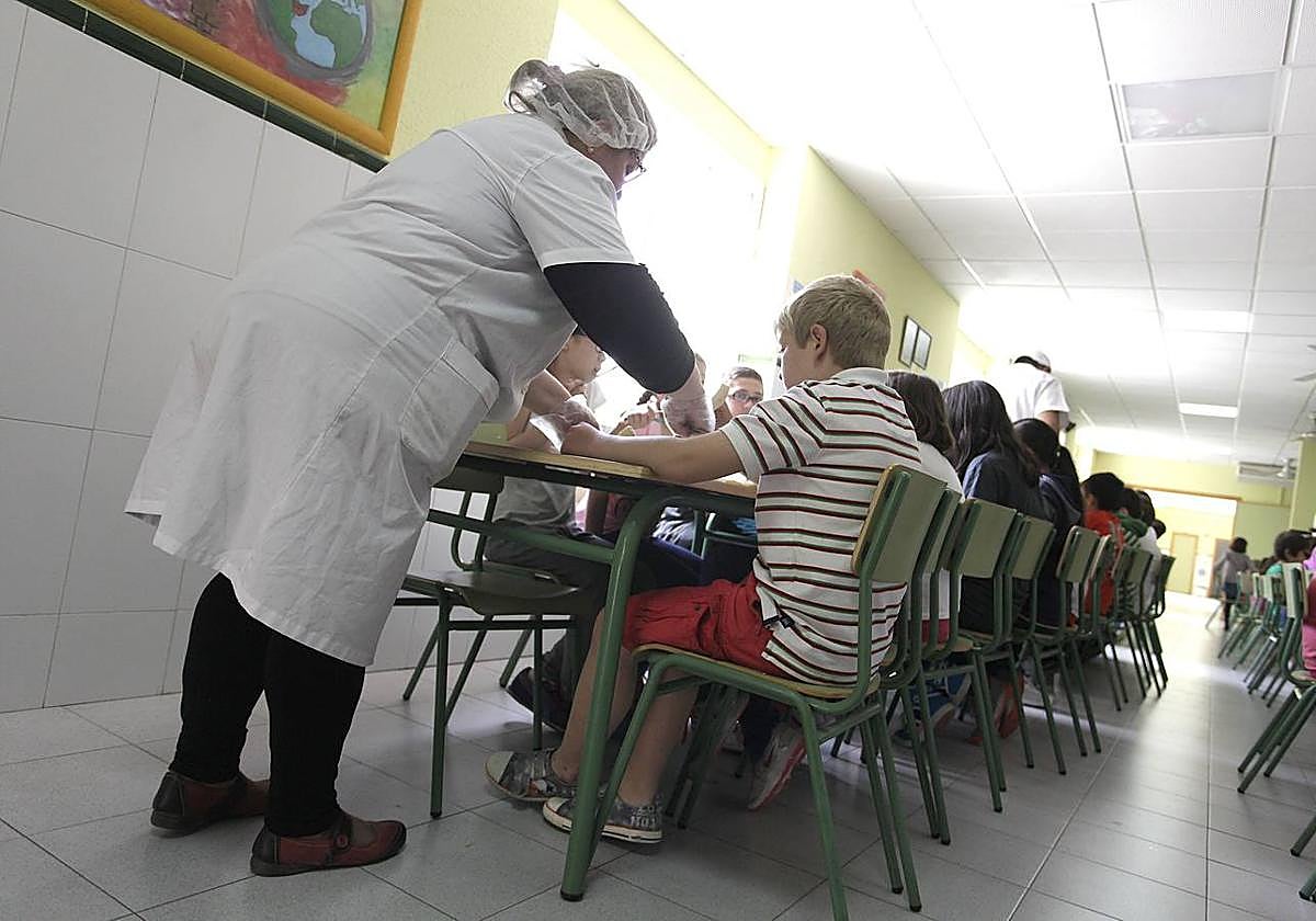 Imagen de archivo de un comedor escolar.