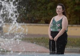 Sanaa Molina, la semana pasada, en un parque de Murcia.