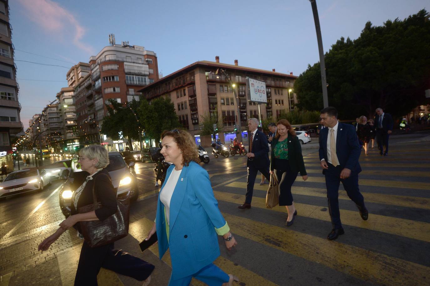 Las imágenes de la llegada de la comitiva de los países miembros de la UE a Murcia