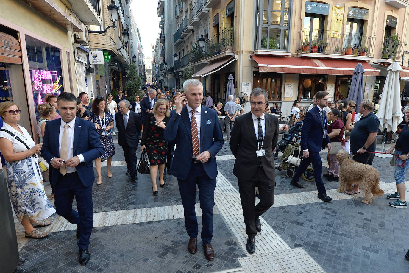 Las imágenes de la llegada de la comitiva de los países miembros de la UE a Murcia