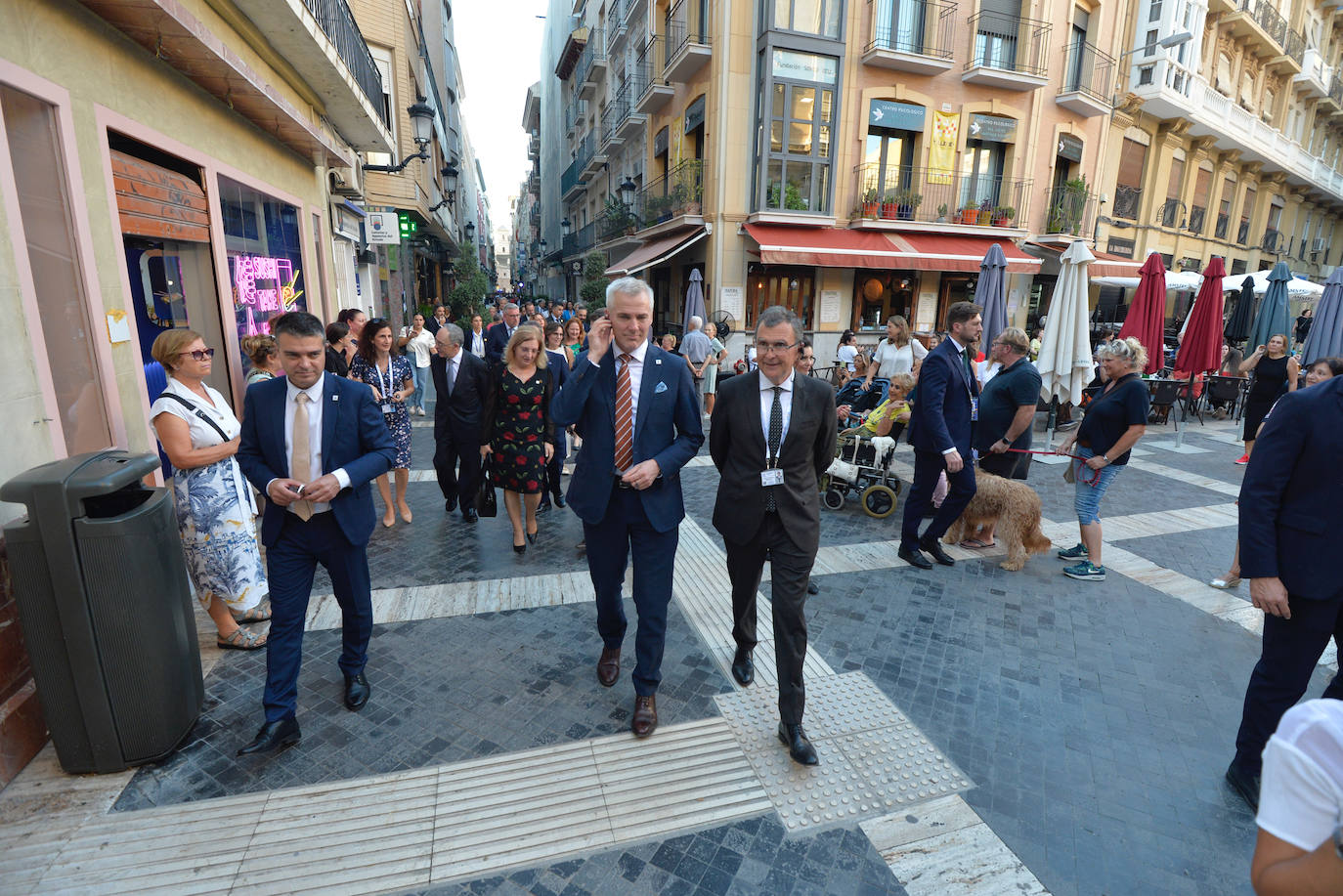 Las imágenes de la llegada de la comitiva de los países miembros de la UE a Murcia