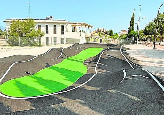 Aspecto del nuevo circuito para bicis y monopatines de La Alcayna.