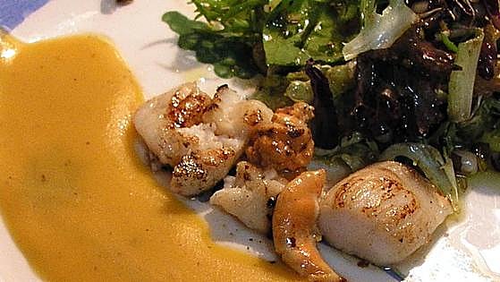 Vieiras con calabaza