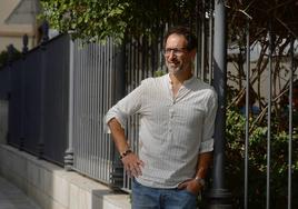 El profesor y colaborador de Ababol Antonio Candeloro, ayer, en el Museo Arqueológico de Murcia.