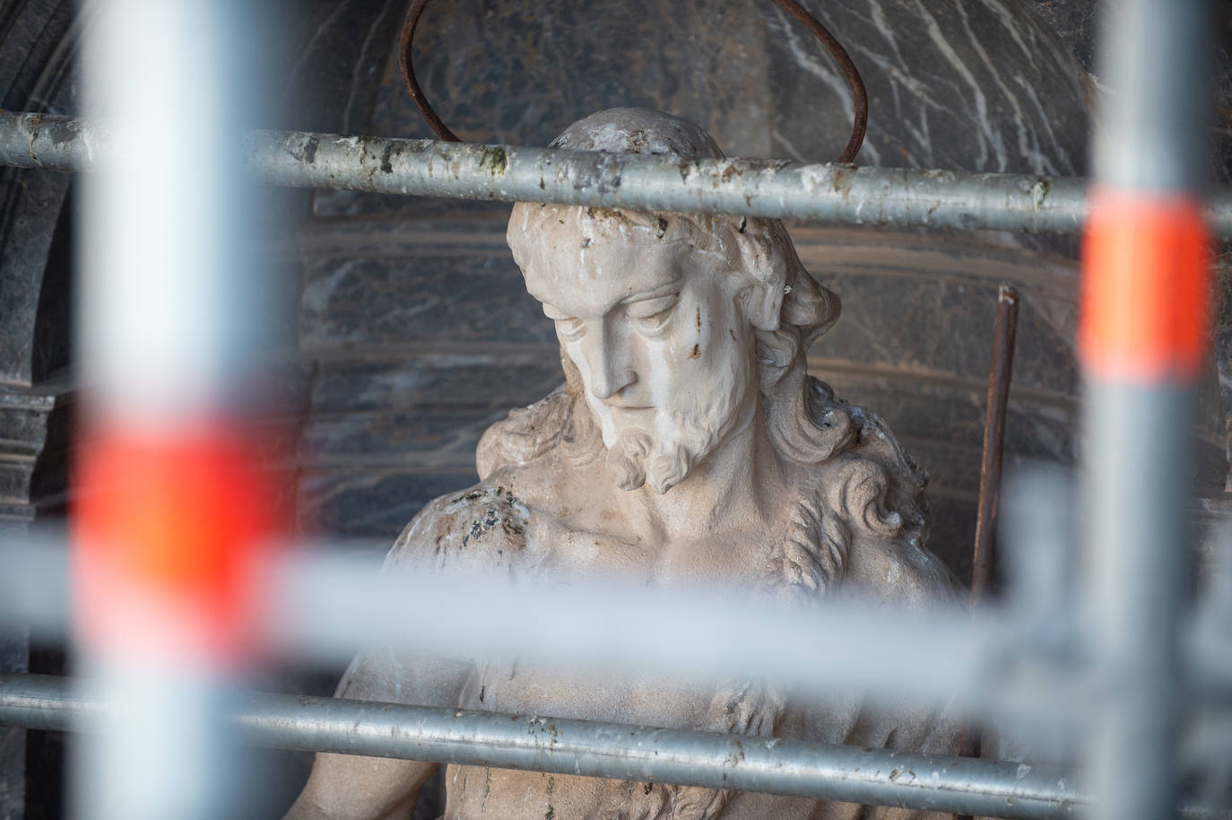 Las obras de restauración de la fachada de la Catedral de Murcia