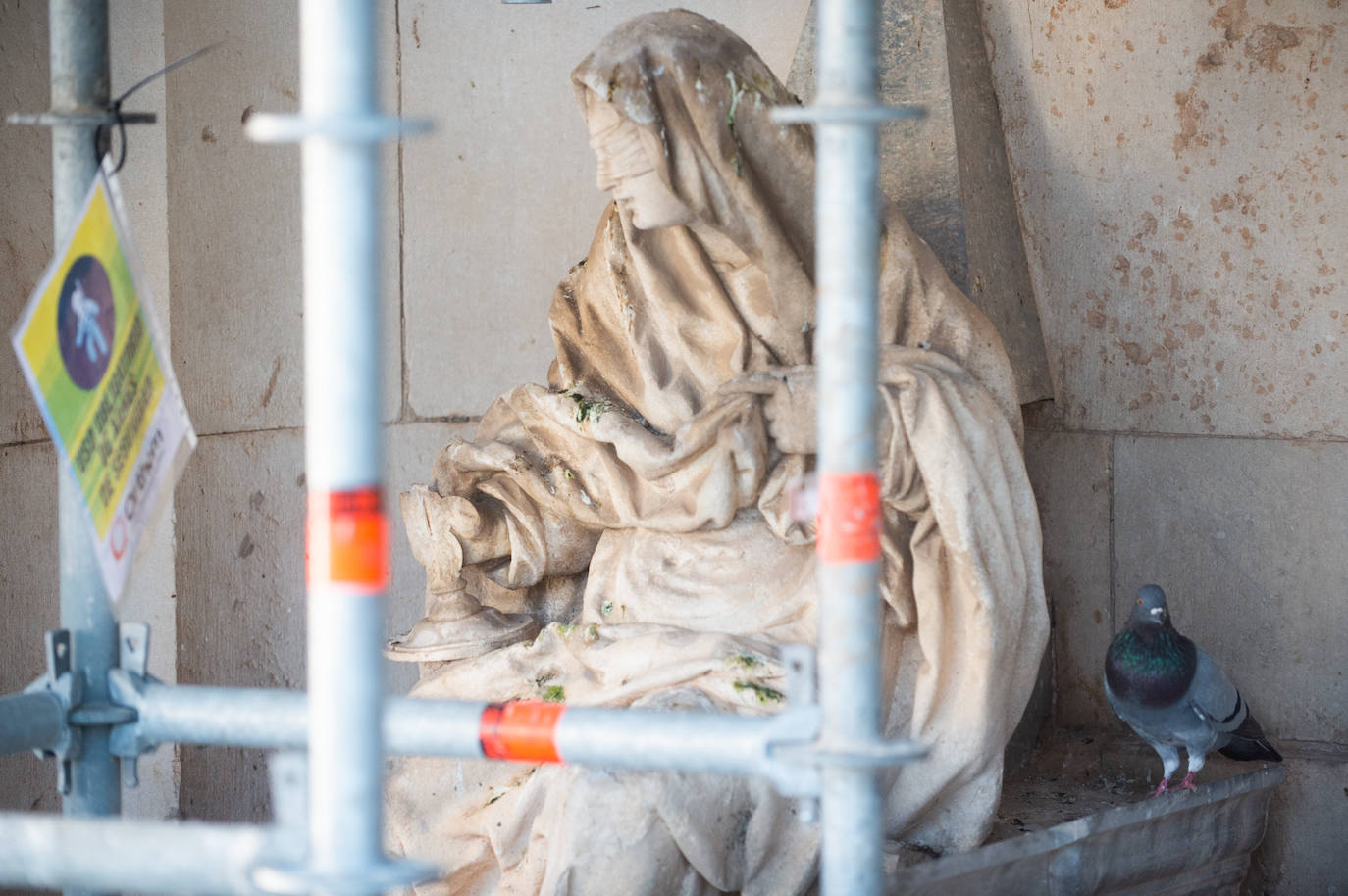 Las obras de restauración de la fachada de la Catedral de Murcia