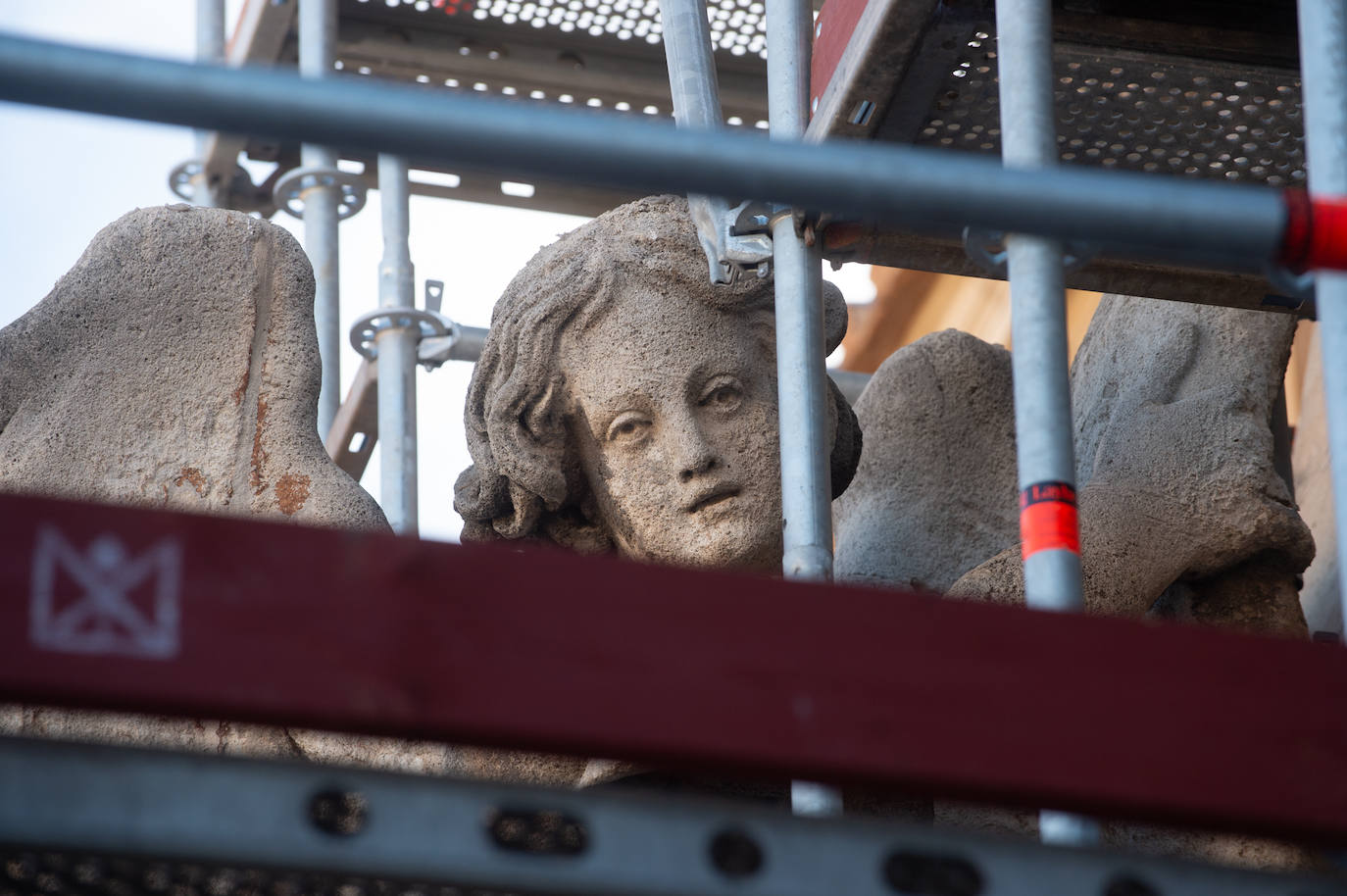 Las obras de restauración de la fachada de la Catedral de Murcia