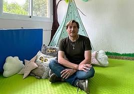 Toni García Arias, en el colegio Joaquín Carrión de San Javier, que dirige.