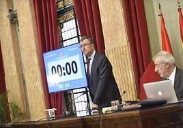 El alcalde, José Ballesta, este jueves, durante el Pleno.