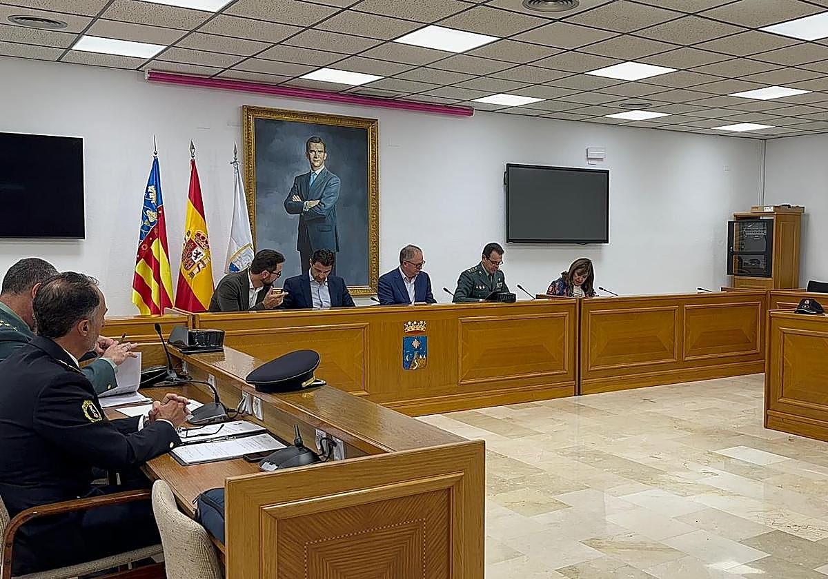 Reunión de la Junta Local de Seguridad, este martes.