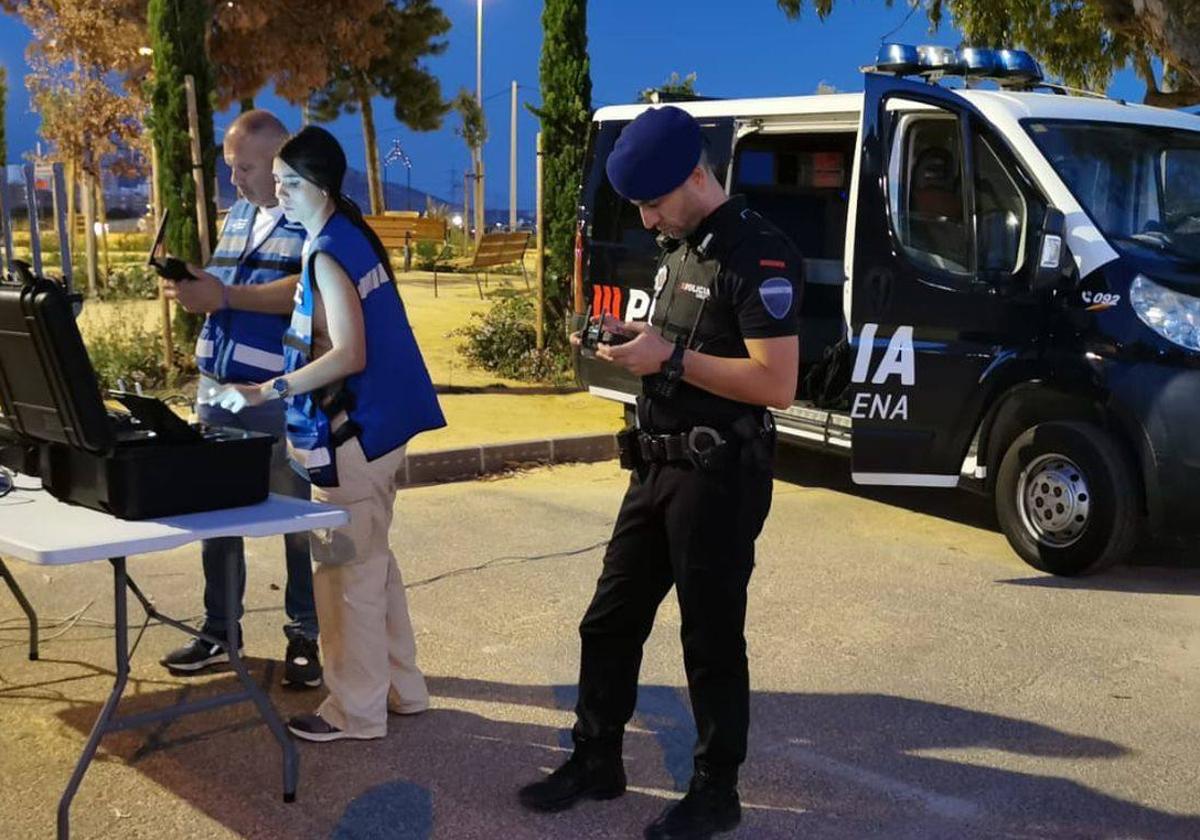 Dispositivo policial desplegado este martes en Cartagena.