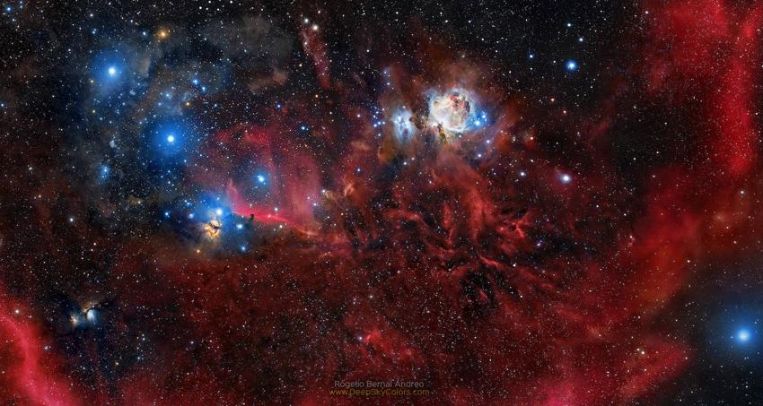 'Nubes de Orión'. Cinturón de las 3 estrellas y varias nebulosas, como la de Orión, Cabeza de Caballo, etc. fotos de rogelio bernal
