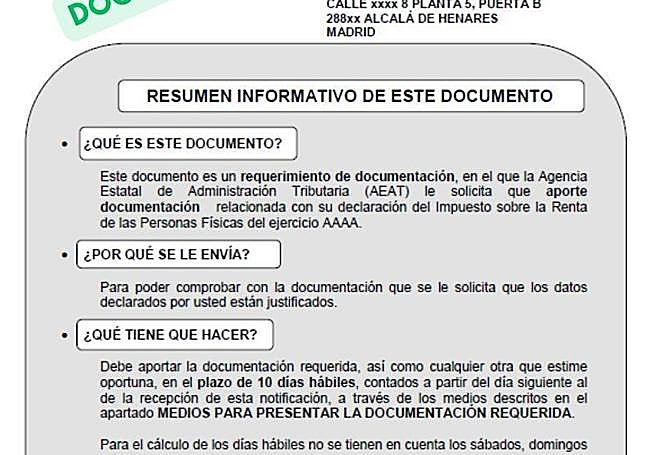 Nuevo formato de los documentos de la Agencia Tributaria.