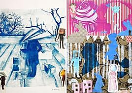 'La carretera' y 'El mercado', de Virginia Bernal.