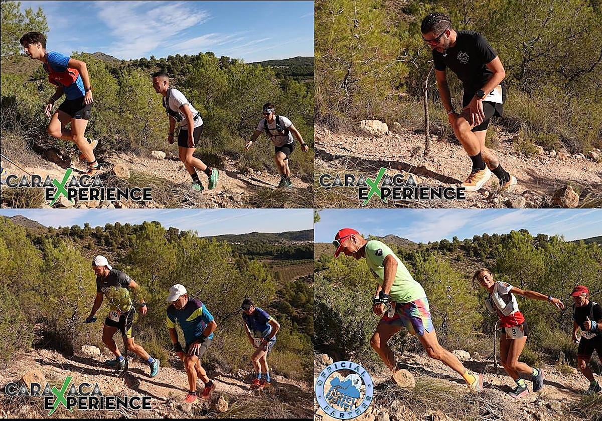 Varios momentos de la prueba Caravaca Experience.