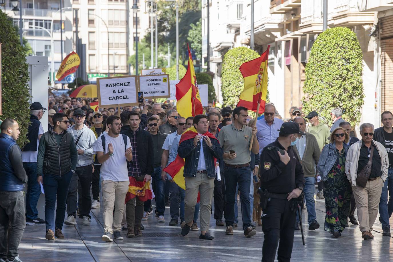La protesta en Cartagena por la unidad de España, en imágenes