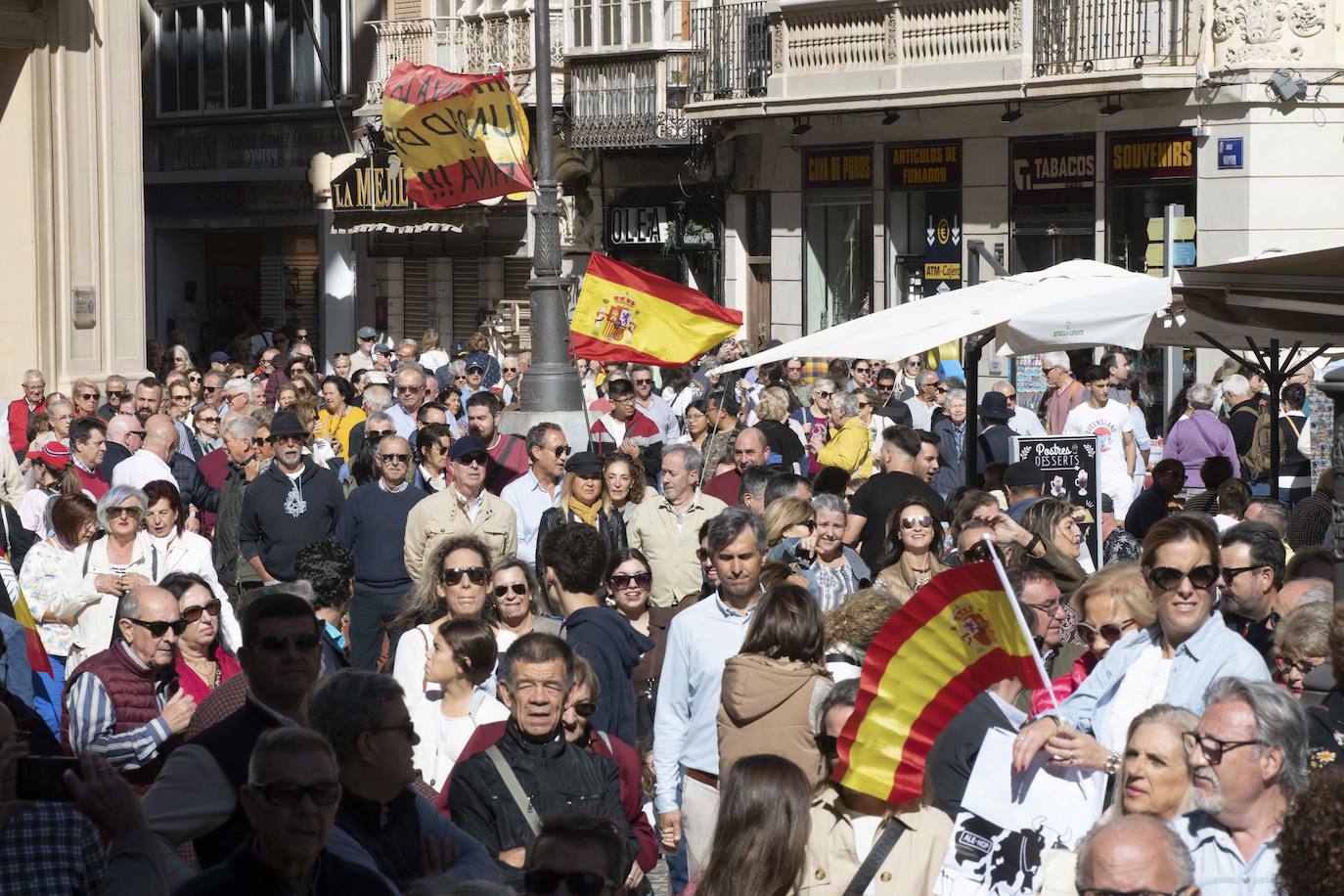 La protesta en Cartagena por la unidad de España, en imágenes