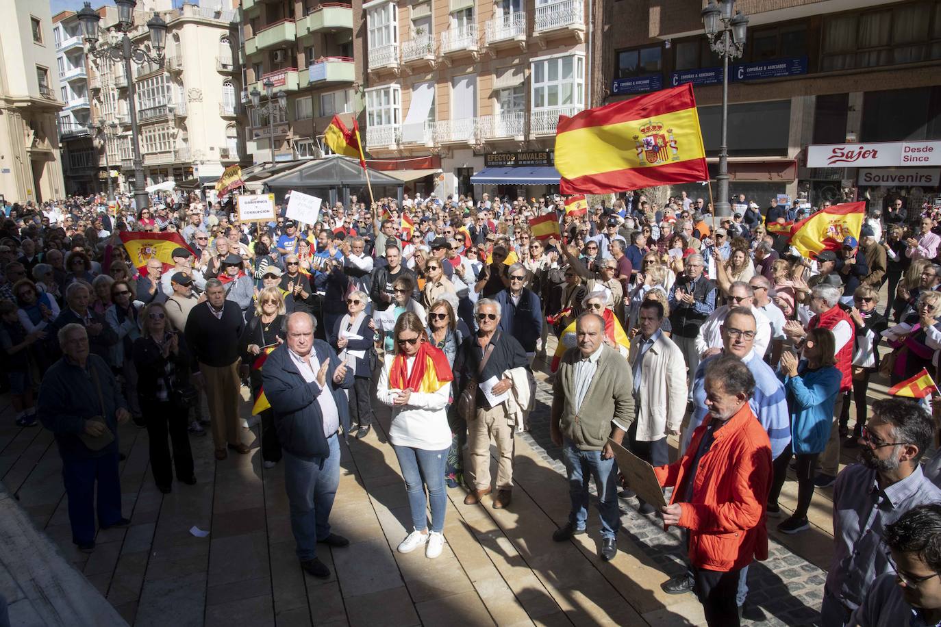La protesta en Cartagena por la unidad de España, en imágenes