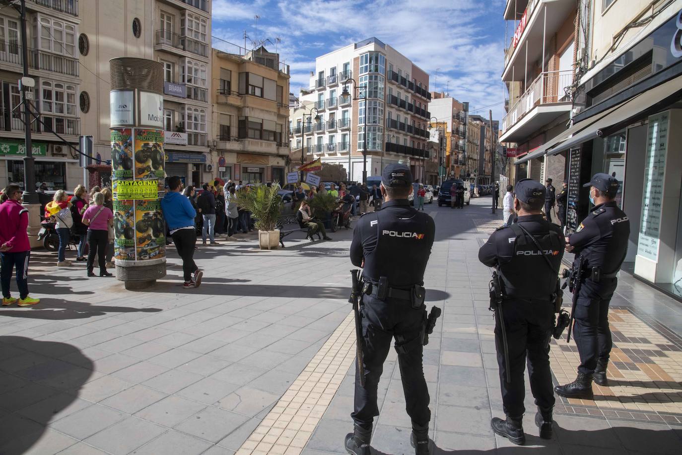 La protesta en Cartagena por la unidad de España, en imágenes