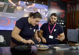 María Crespo y Miguel Ángel Albaladejo, este domingo, en Región de Murcia Gastronómica.