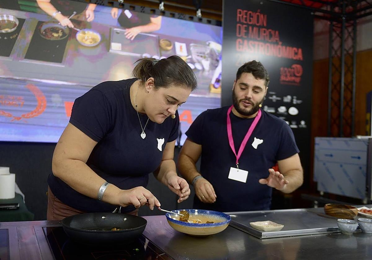 María Crespo y Miguel Ángel Albaladejo, este domingo, en Región de Murcia Gastronómica.