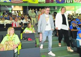 Paco Belmonte y Noelia Arroyo, en El Batel, el pasado 1 de julio en el congreso nacional de peñas.