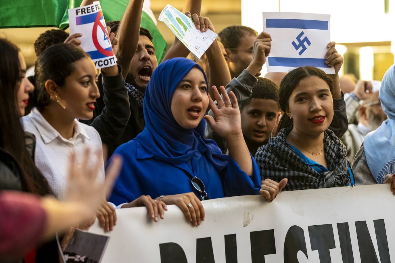 Las imágenes de la manifestación en Murcia en defensa de Palestina