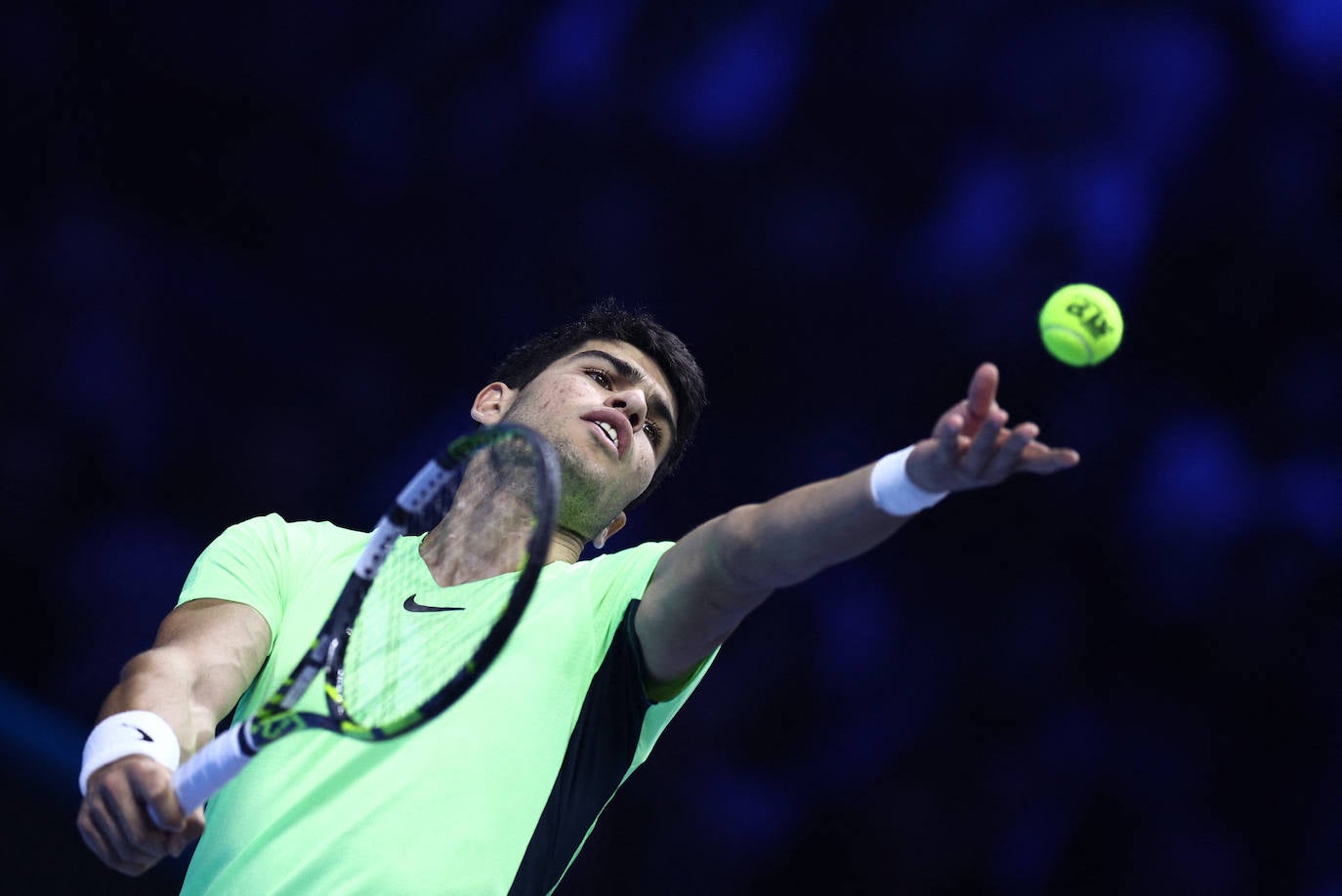 La derrota de Carlos Alcaraz ante Zverev en las Finales ATP, en imágenes